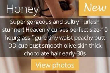 Honey. Super gorgeous and sultry Turkish stunner! Heavenly curves perfect size-10 hourglass figure tiny waist peachy butt DD-cup bust smooth olive skin thick chocolate hair early-30s