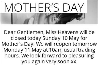 MOTHER’S DAY MOTHER’S DAY
